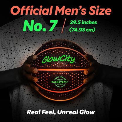 Light Up Your Game with  Glow in the Dark Basketball! Perfect for Kids, Teens & Adults - Fun Night Outdoor Sports for All Ages! 🎉🏀✨