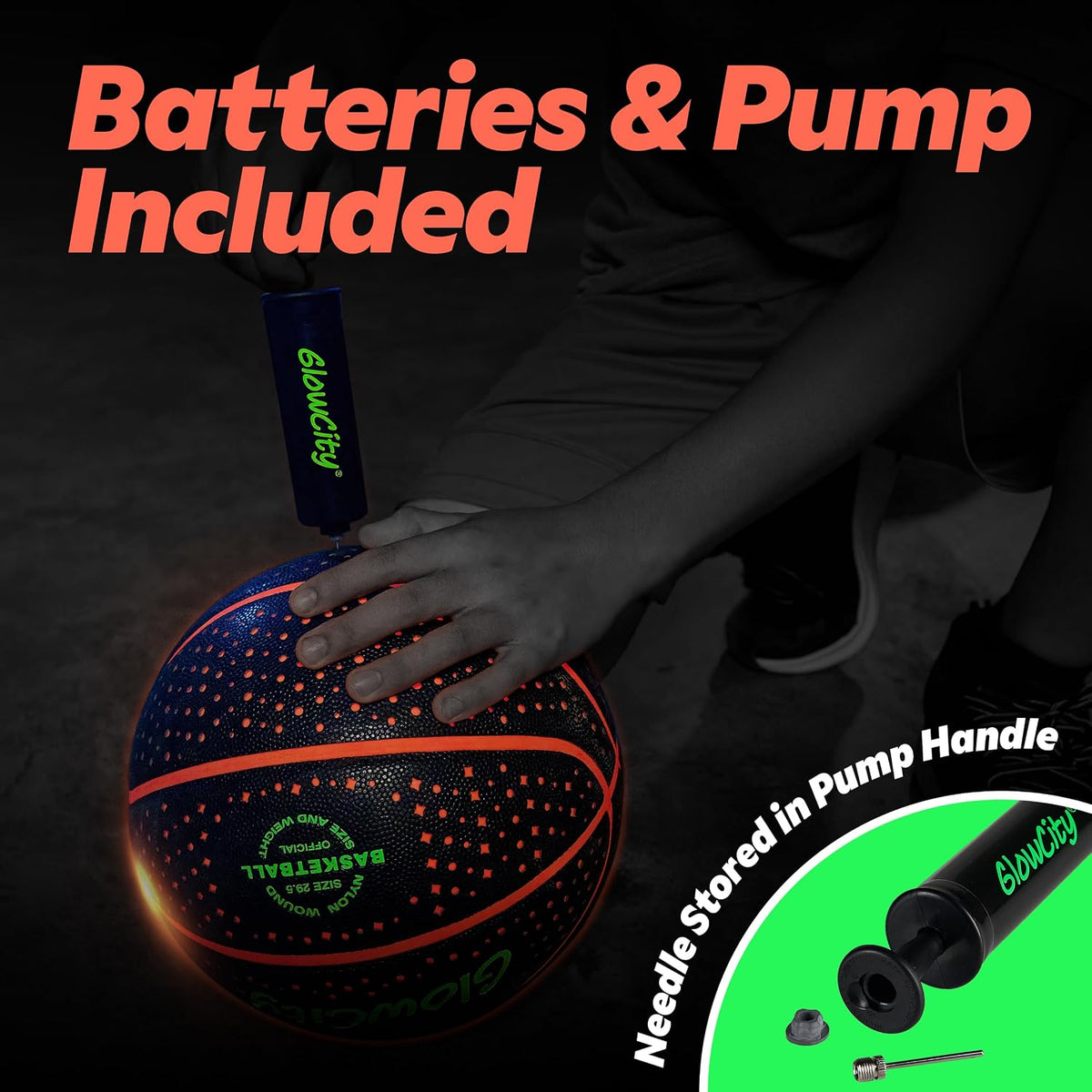 Light Up Your Game with  Glow in the Dark Basketball! Perfect for Kids, Teens & Adults - Fun Night Outdoor Sports for All Ages! 🎉🏀✨