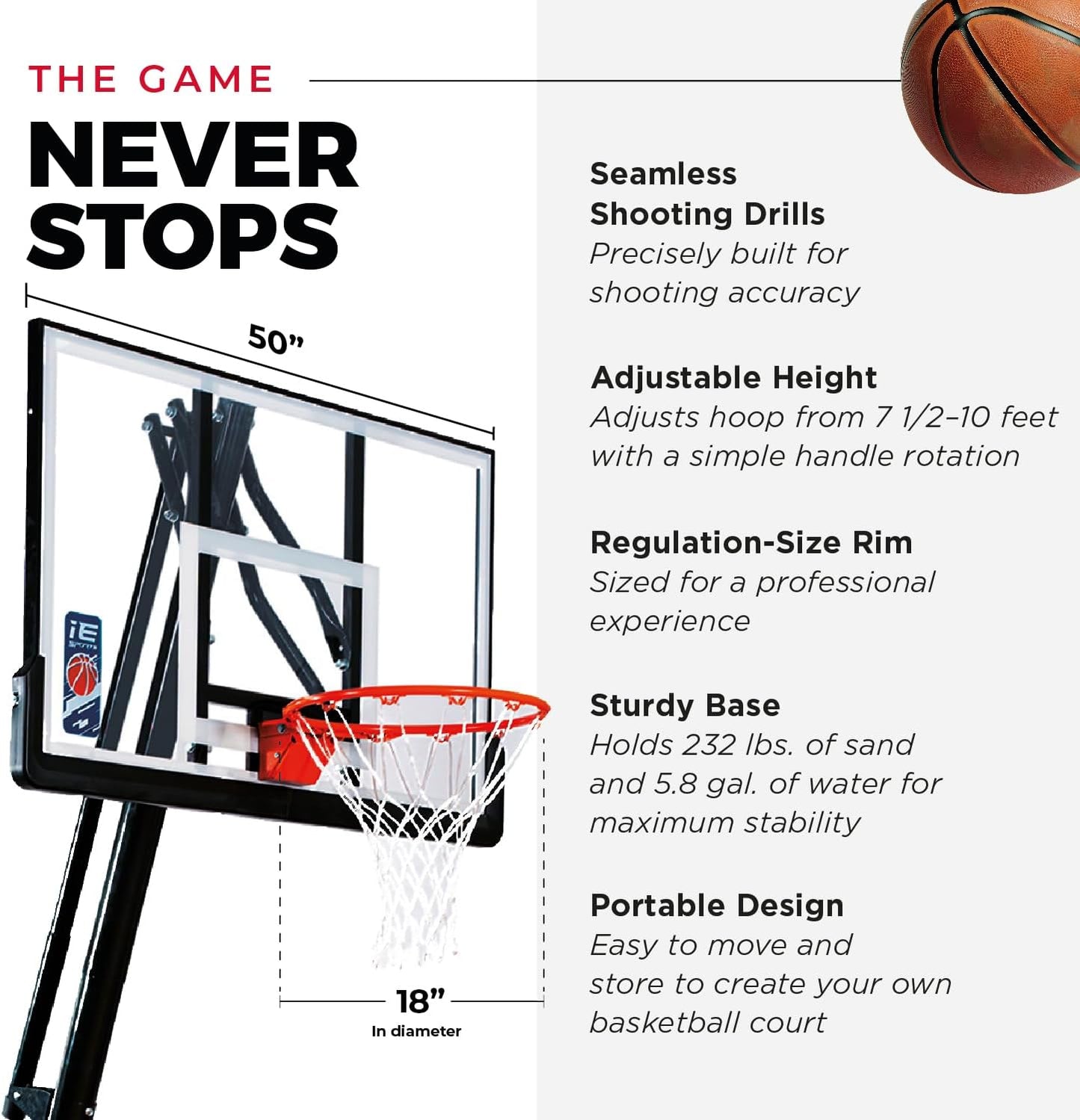 Ultimate Adjustable Basketball Hoop