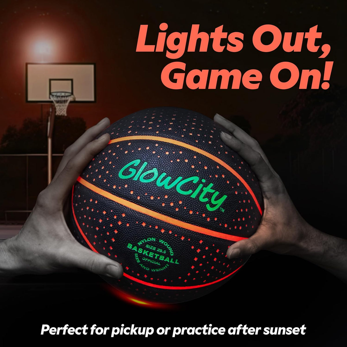 Light Up Your Game with  Glow in the Dark Basketball! Perfect for Kids, Teens & Adults - Fun Night Outdoor Sports for All Ages! 🎉🏀✨