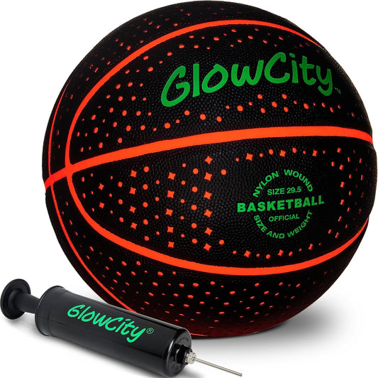 Light Up Your Game with  Glow in the Dark Basketball! Perfect for Kids, Teens & Adults - Fun Night Outdoor Sports for All Ages! 🎉🏀✨